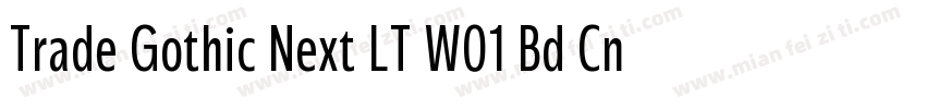 Trade Gothic Next LT W01 Bd Cn字体转换